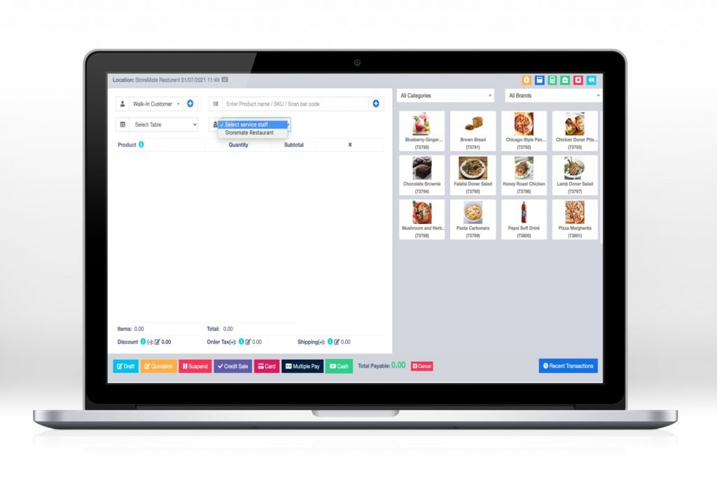 Storemate POS System Restaurant Module with KOT